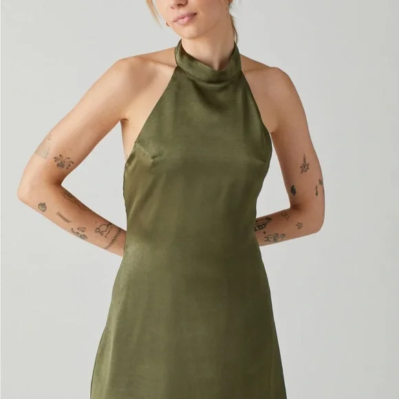 Urban Outfitters | Dresses | Urban Outfitters Green Sheath Halter Dress |  Poshmark